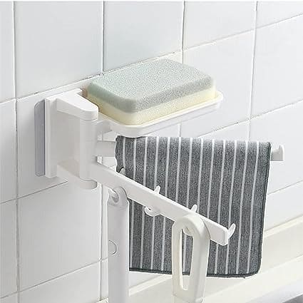 7 Hook Towel Bar, Multifunctional Hook Shelf, Caddy Kitchen Shelf, Self Adhesive Bathroom Kitchen Storage Shelf with Towel Bar, Rotatable Soap Dish With Towel Bar 7 Hook Towel Bar, Multifunctional Hook Shelf, Caddy Kitchen Shelf, Self Adhesive Bathroom Kitchen Storage Shelf with Towel Bar, Rotatable Soap Dish With Towel Bar